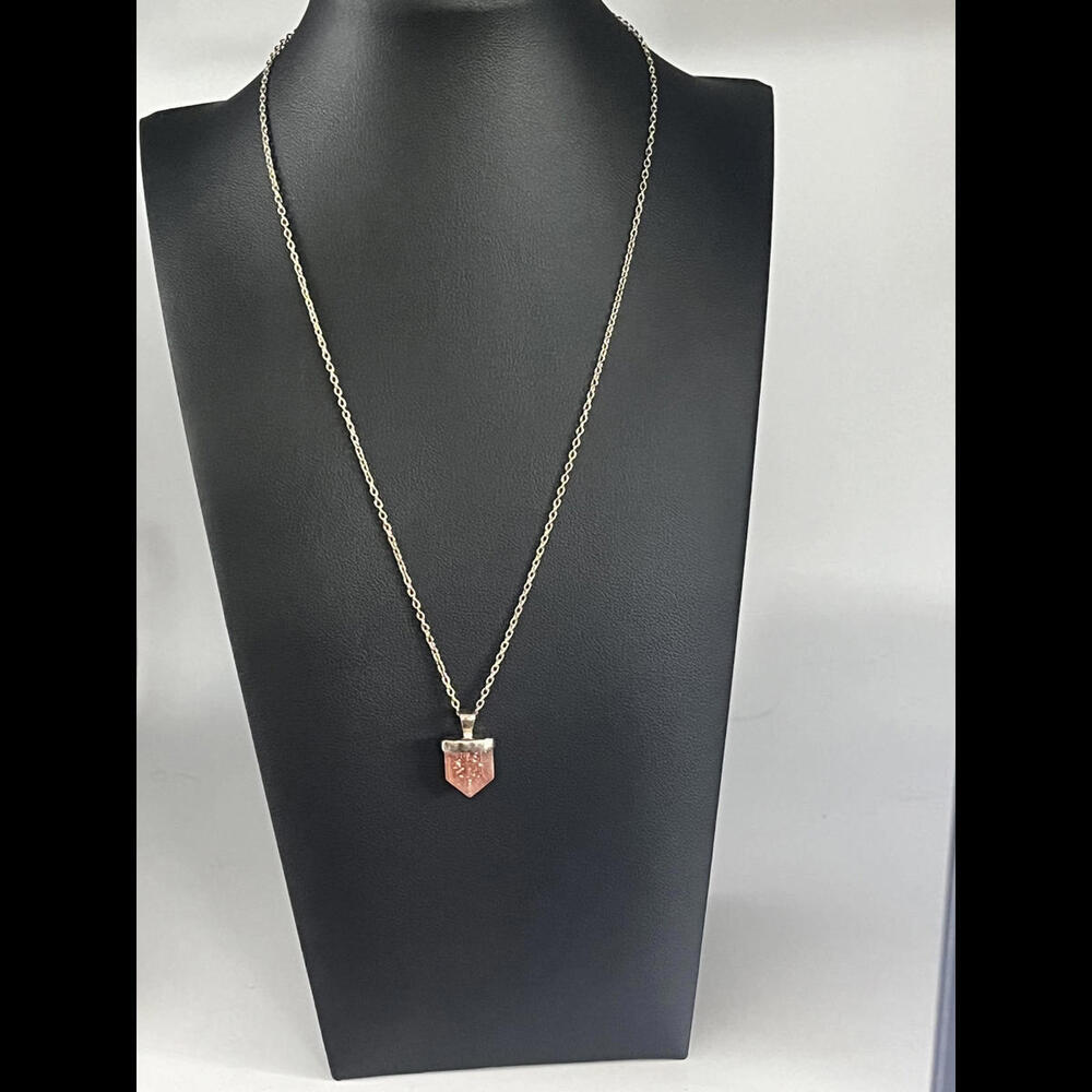 Silpada Silver Necklace with Coral Pendant